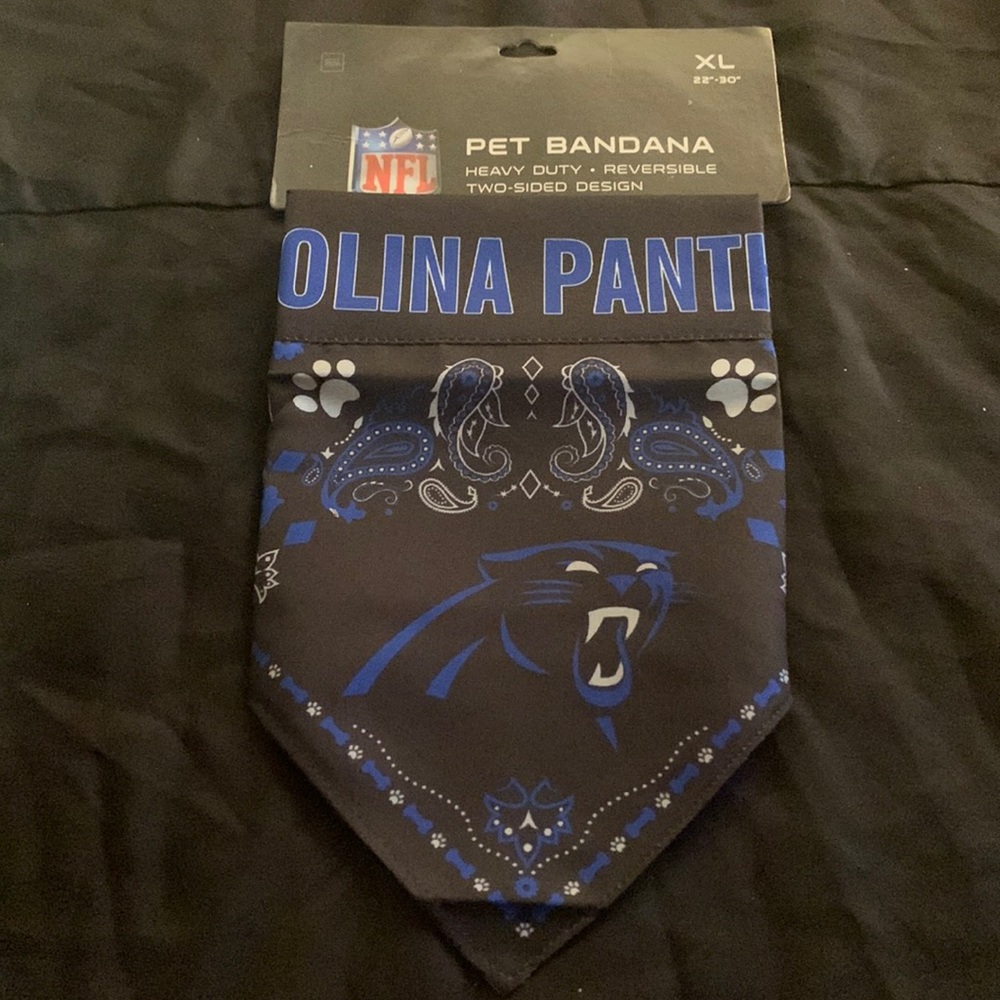Pet bandana (Carolina panthers)